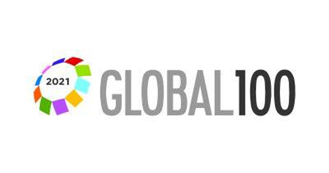 Global 100 logo for 2021