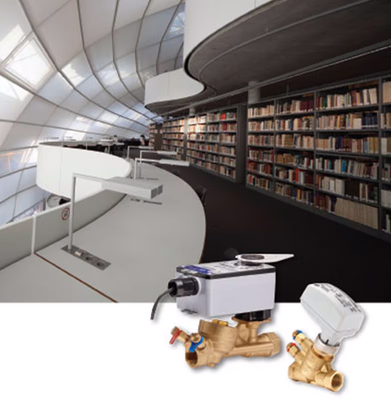 VP140 Series PICV with a library in the background