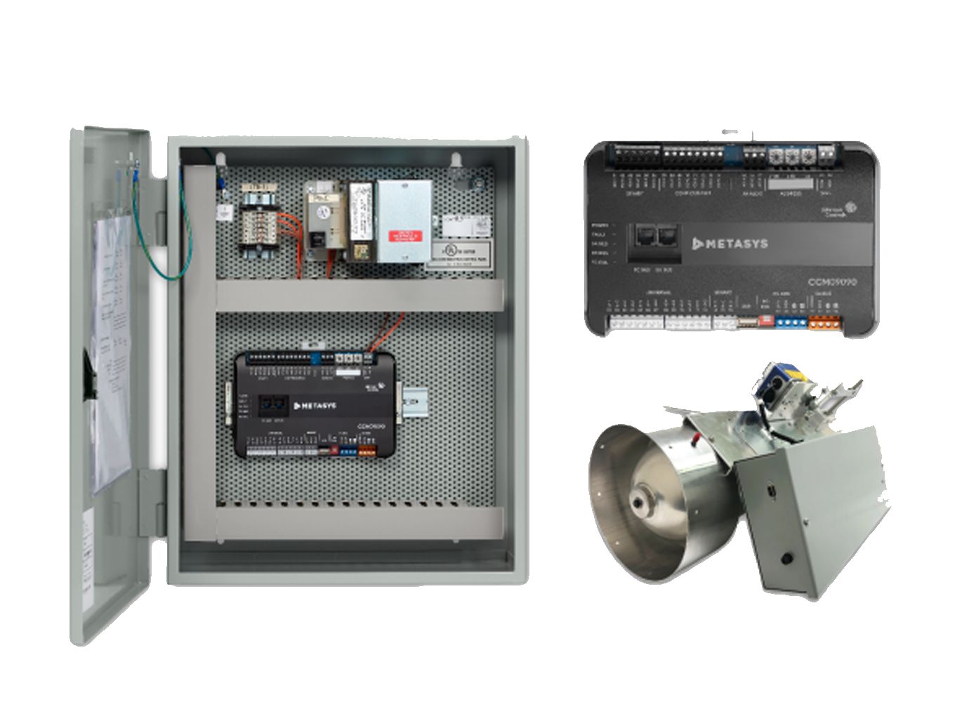 A CCM09090 unit alongside its various parts