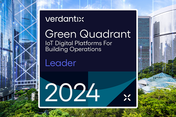 We are thrilled to be named an IoT digital platform leader in building operations by independent industry analyst, Verdantix, in its Green Quadrant: IoT Digital Platforms For Building Operations 2024 report.
