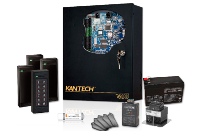 A collection of Kantech security hardware
